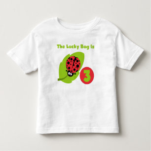 Lucky Bug 3 Birthday T camisetas y regalos