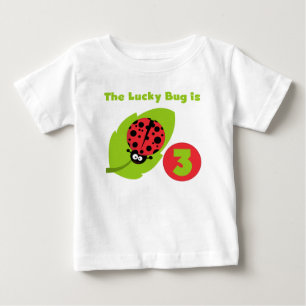 Lucky Bug 3 Birthday T camisetas y regalos