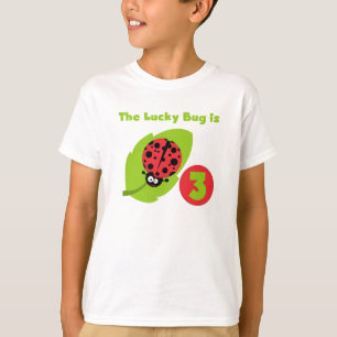 Lucky Bug 3 Birthday T camisetas y regalos