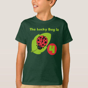 Lucky Bug 4º Camisetas de cumpleaños y regalos