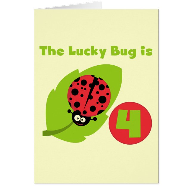 Lucky Bug 4º Camisetas de cumpleaños y regalos (Frente)