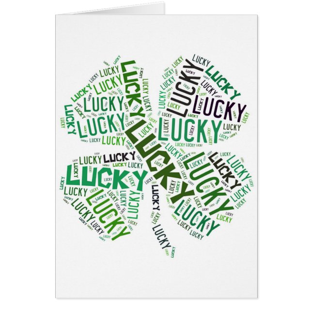Lucky Clover Word Art (Frente)