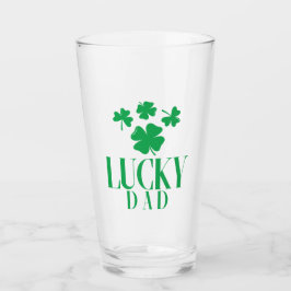 Lucky Dad Pint Glass - Clover Guay para el padre