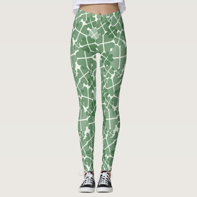 Lucky Four Leaf Clover Leggings (Anverso)