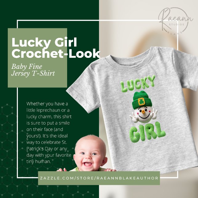 Lucky Girl Crochet-Look Baby Fine Jersey T-Shirt (Subido por el creador)