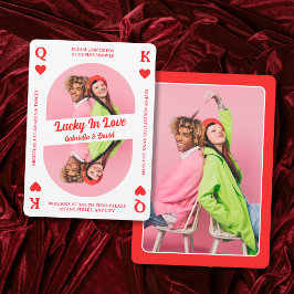 Lucky In Love Jugando Tarjeta Fotográfica Parejas 