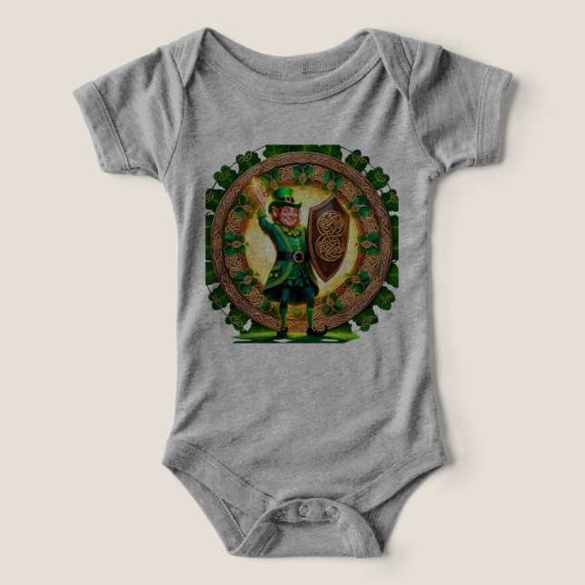 Lucky Leprechaun Baby Bodysuit - Día de San Patric (Diseño delantero )
