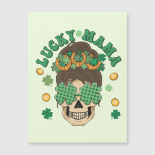 Lucky Mama Skeleton con Clovers y Horseshoes