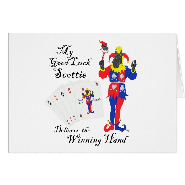 Lucky Poker Scottish Terrier (Anverso (Horizontal))