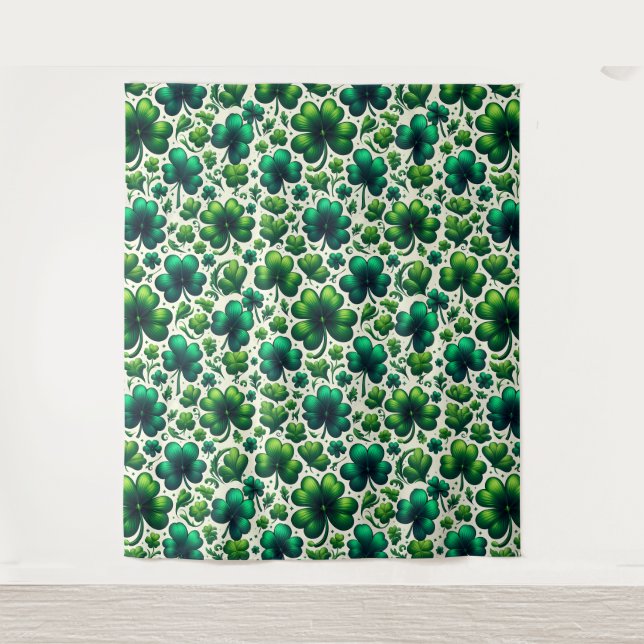 Lucky Shamrock decoración de tapiz para el día de  (Anverso)
