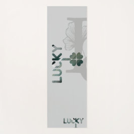 LUCKY Yoga Mat Resumen Arte Esmeralda Verde Negro