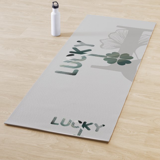 LUCKY Yoga Mat Resumen Arte Esmeralda Verde Negro (In situ)