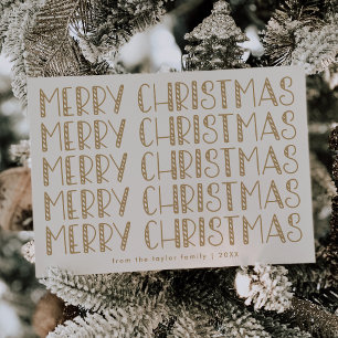 LUCY Gold Cute Fun Family Feliz Navidad