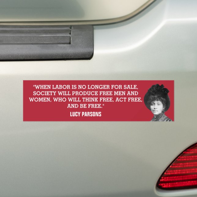 Lucy Parsons, Pegatina De Paracaidismo Para La Abo (en coche)