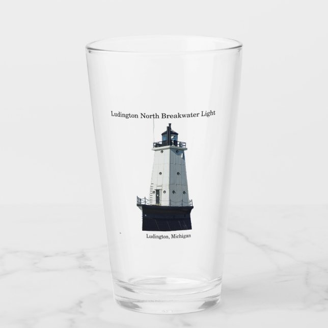 Ludington North Breakwater Light glass (Anverso)