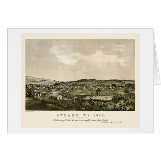 Ludlow, mapa panorámico del VT - 1859 (Anverso (Horizontal))