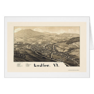 Ludlow, mapa panorámico del VT - 1885