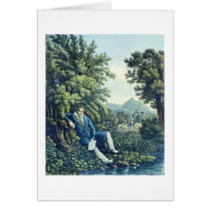 Ludwig van Beethoven por un río (engravin