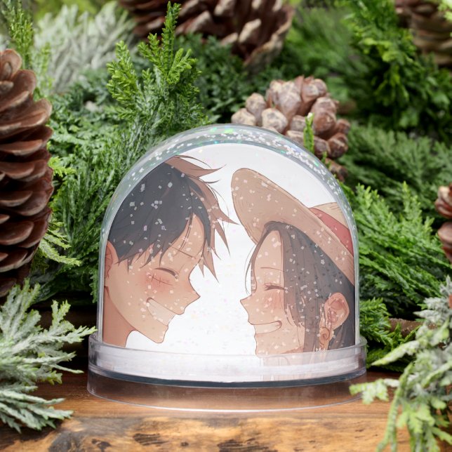 Luffy & Boa Hancock Anime Snow Globe (Invierno)
