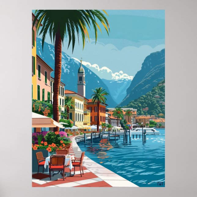 Lugano en un escenario idílico - Post de arte de P (Frente)