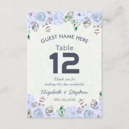 Lugar de asiento de boda floral número de mesa / A