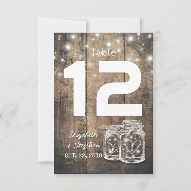 Lugar de Asiento de Boda Número de Mesa Frasco de  (Anverso)