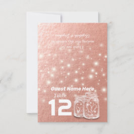 Lugar de asiento de boda Tarjeta de mesa número pl