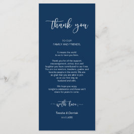 Lugar De Cena Gracias, Azul Marina, Tarjetas