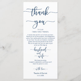 Lugar De Cena Gracias, Azul Marina, Tarjetas