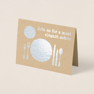 Lugar de cubiertos de plata - Invitación a la cena