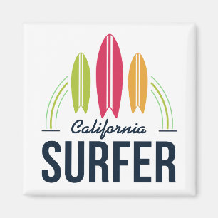 Lugar del personalizado imán surfista