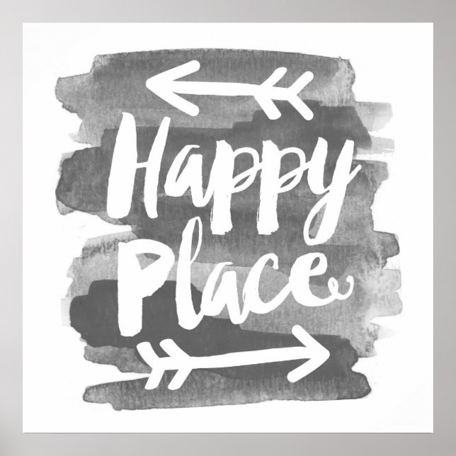 Lugar feliz - Impresión de arte acuarela (Frente)