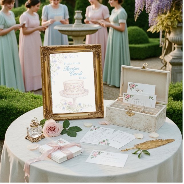 Lugar Floral Regencia Ponga sus Tarjetas de Receta (Regency Floral Place Your Recipe Cards Here)