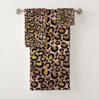 Lugares dorados de moda Leopardo Jaguar Rosa