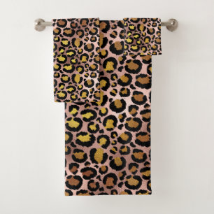 Lugares dorados de moda Leopardo Jaguar Rosa