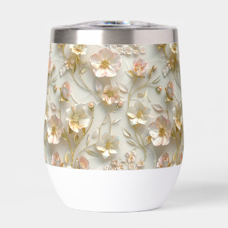 Lujo 3D Relieve Floral Oro Hoja Elegante 