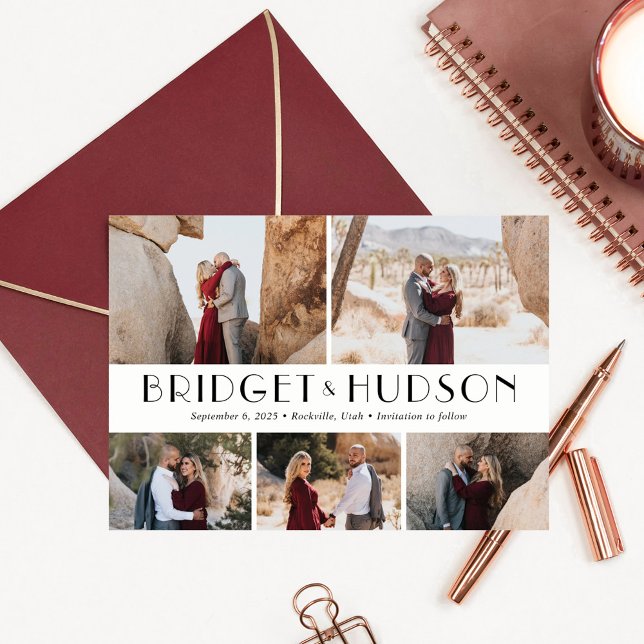 Lujo Collage Color Editable Guardar La Tarjeta De  (Subido por el creador)