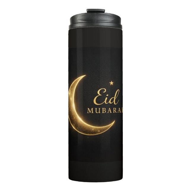 Lujo Crescento de Oro Eid Mubarak Botella Islámica (Anverso)