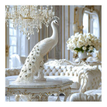 Lujo Estilo de Escultura Elegante Arte Pavo Real B