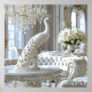 Lujo Estilo de Escultura Elegante Arte Pavo Real B