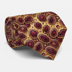 Lujo falsa seda   Corbata de cuello de geoda de bu