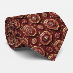 Lujo falsa seda   Corbata de cuello de geoda de bu