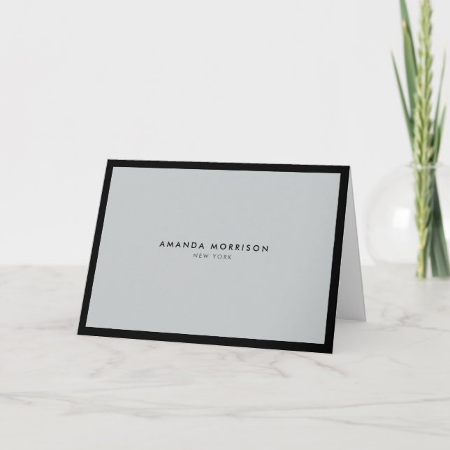Lujo Minimalista con Borde Gris (Anverso)