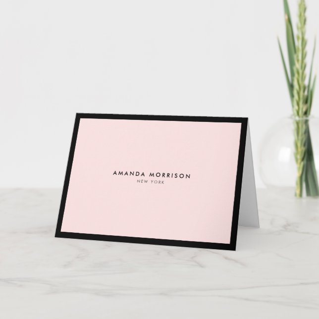 Lujo Minimalista con Borde Rosa (Anverso)
