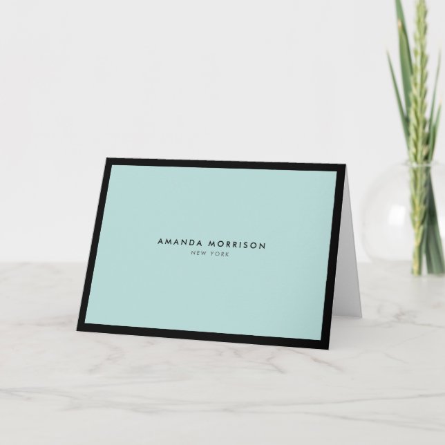 Lujo Minimalista con Borde Verde Menta (Anverso)