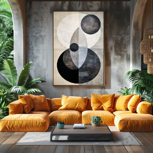 Lujo Mínimo Arte Deco Geométrico Abstracto Neutro