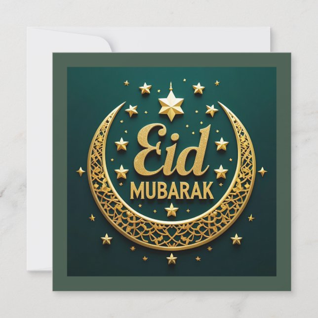 Lujo Oro Verde Eid Mubarak (Anverso)