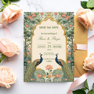 Lujo Pichwai Boda India Save the Date