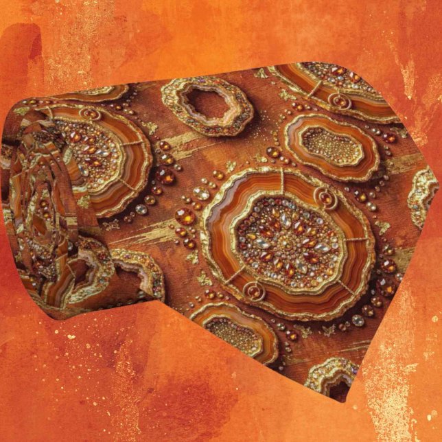 Lujo Seda Falsa | Corbata de Cuello Geoda de Óxido (Subido por el creador)
