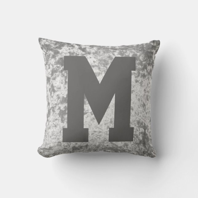 Lujo terciopelo estiloso de tiro almohada inicial (Anverso)